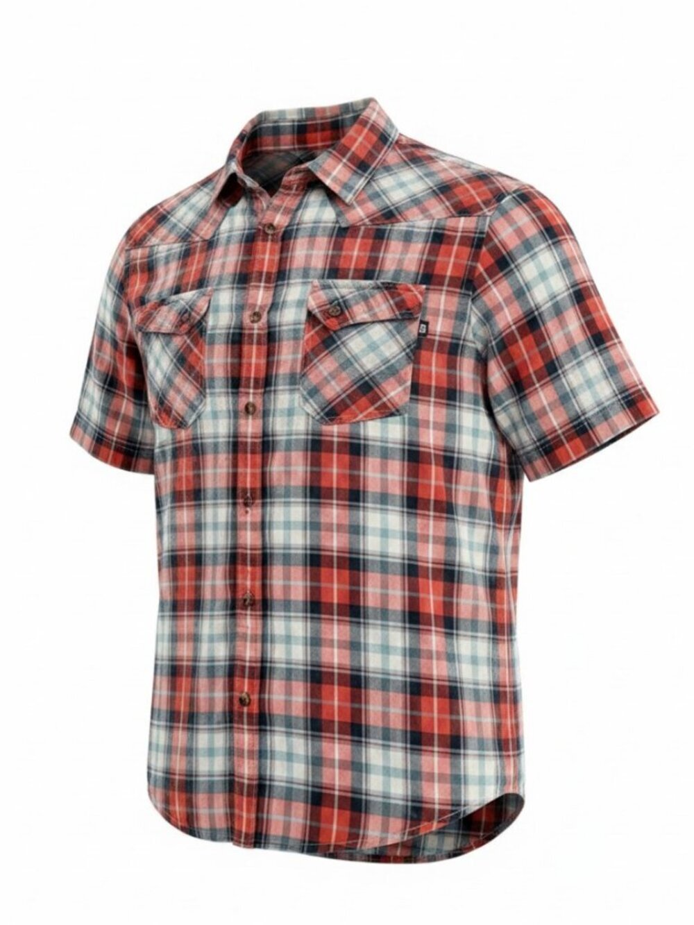 THE NORTH FACE Red Blue Plaid Hiking Outdoor Button-Up Shirt l